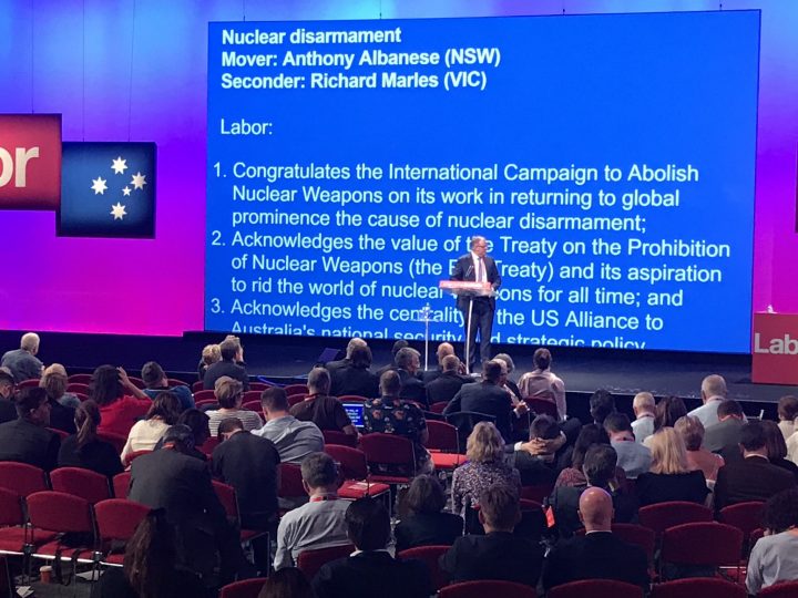 Il Partito Laburista Australiano si impegna ad aderire al Trattato di Proibizione delle Armi Nucleari