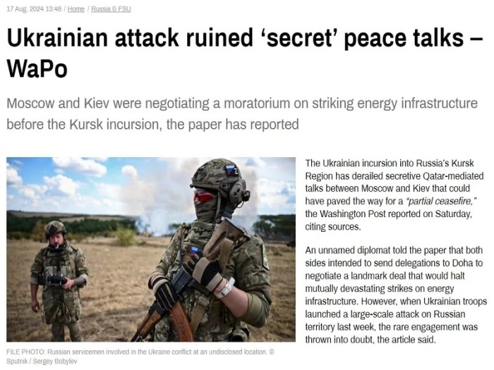 parziale cessate il fuoco russo-ucraino prima di Kursk